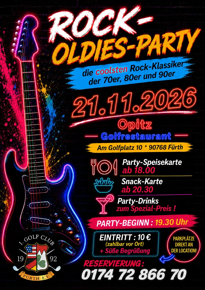 Location: Opitz Golfrestaurant - Motto: Rock-Oldies-Party