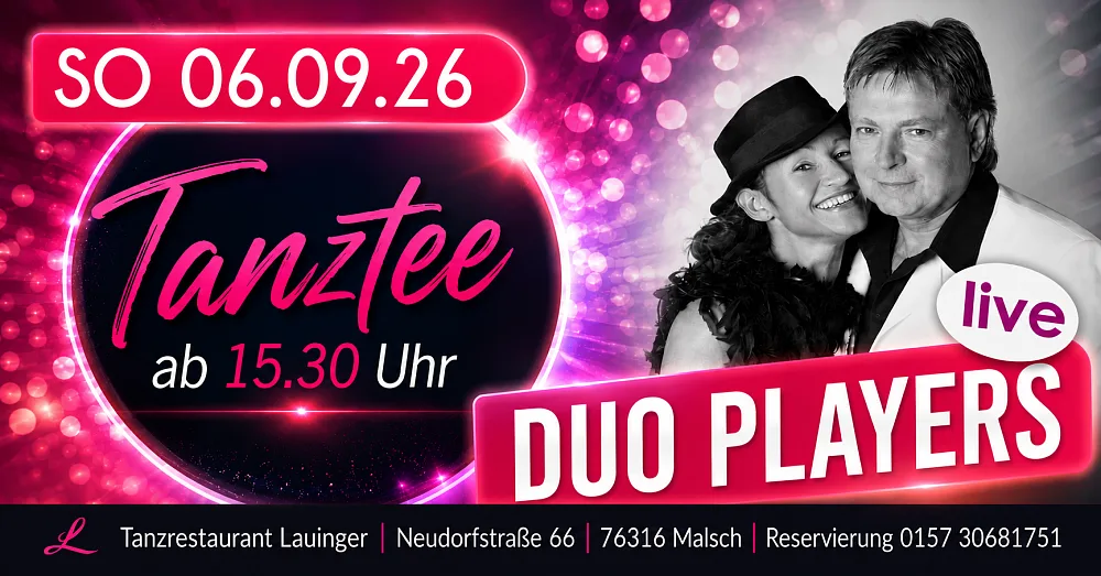 Location: Tanzrestaurant Lauinger - Motto: Tanztee am Sonntag mit den PLAYERS