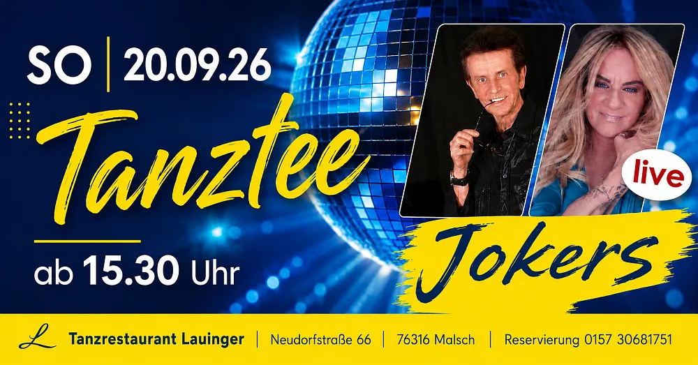 Location: Tanzrestaurant Lauinger - Motto: Tanztee am Sonntag mit den JOKERS