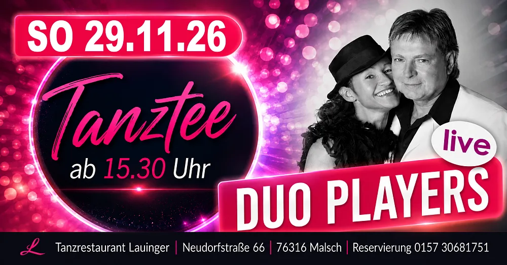 Location: Tanzrestaurant Lauinger - Motto: Tanztee am Sonntag mit den PLAYERS