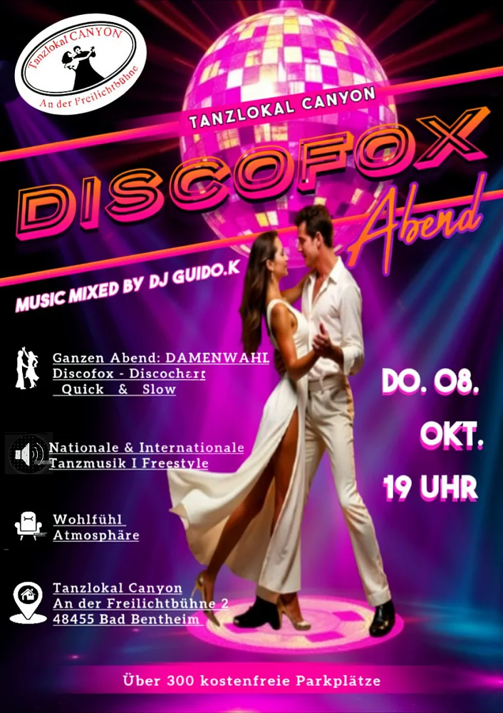 Location: Tanzlokal Canyon - Motto: ''Discofox Tanzparty''