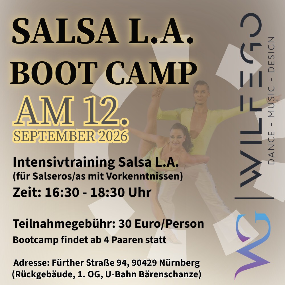 Location: Tanzschule WILFEGO - Motto: Salsa Boot Camp