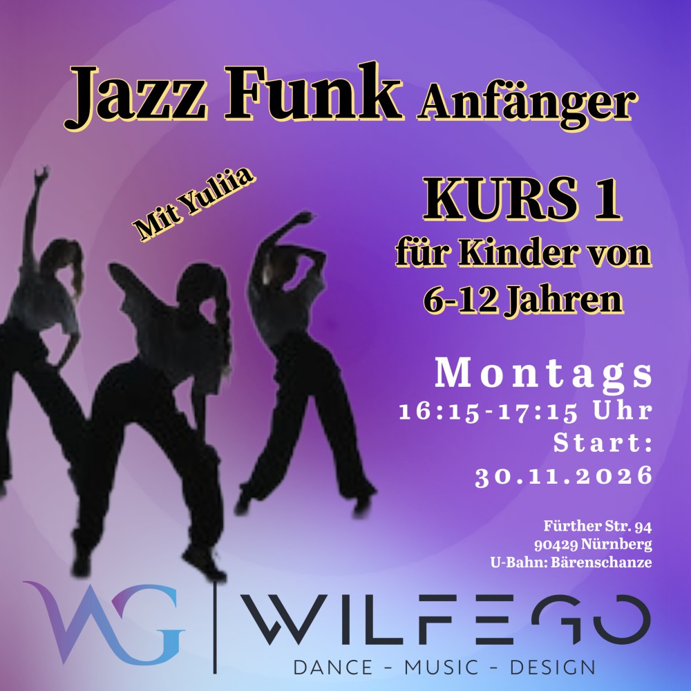 Location: Tanzschule WILFEGO - Motto: Jazz Funk für Kinder