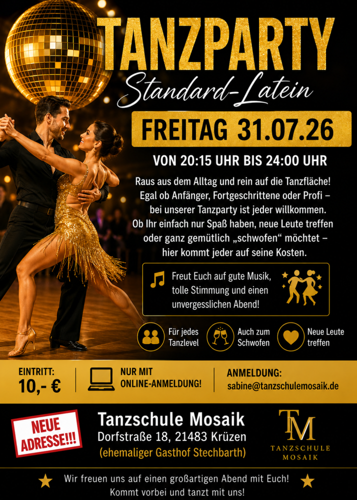 Location: Tanzschule Mosaik - Motto: Tanzparty