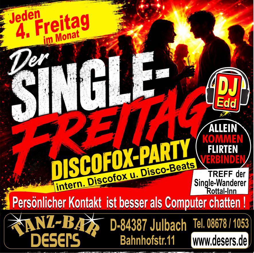 Location: DESERS-Tanzbar - Motto: DISCOFOX-Party mit DJ Edd