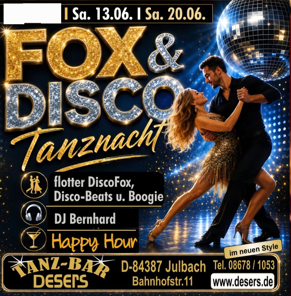 Location: Desers - Motto: discofox Tanznacht