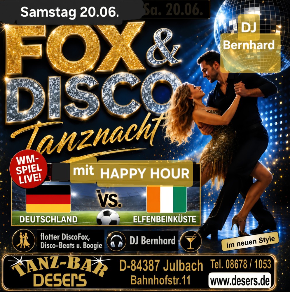 Location: Desers - Motto: discofox Tanznacht