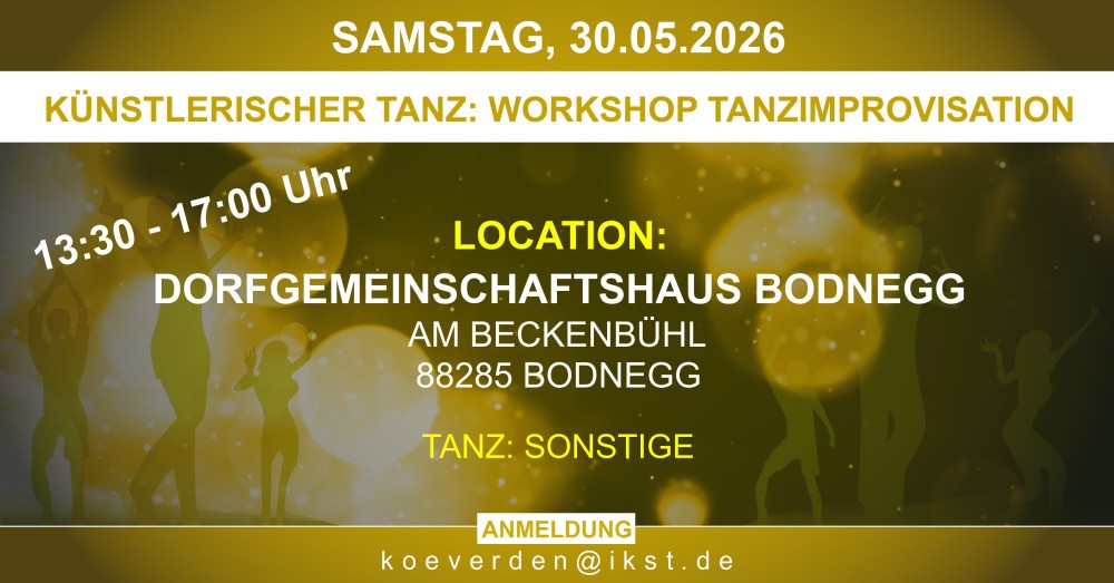Location: Dorfgemeinschaftshaus Bodnegg - Motto: Künstlerischer Tanz: Workshop Tanzimprovisation