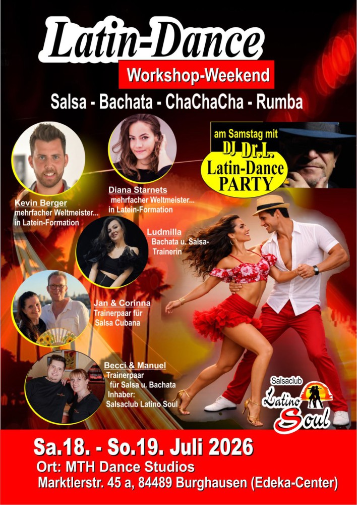 Location: Move Too Hot Dance Studios - Motto: Latin-Dance Workshop Weekend