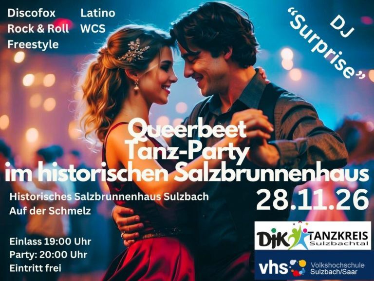 Location: Salzbrunnenhaus Sulzbach - Motto: QUERBEET Tanzparty im historischen Salzbrunnenhaus