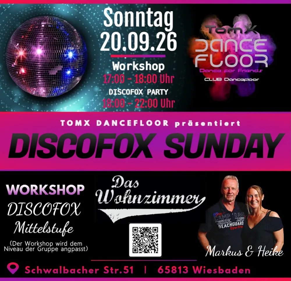 Location: Das Wohnzimmer - Motto: Discofox Sunday