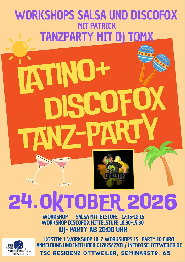 Location: TSC Residenz Ottweiler - Motto: Salsa meets Discofox