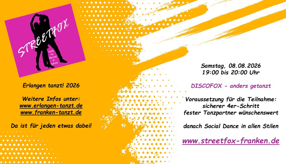 Location: Stadt Erlangen - Motto: ERLANGEN TANZT! 2026