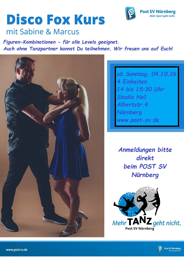 Location: Post SV - Motto: Discofox Tanzkurs alle Levels