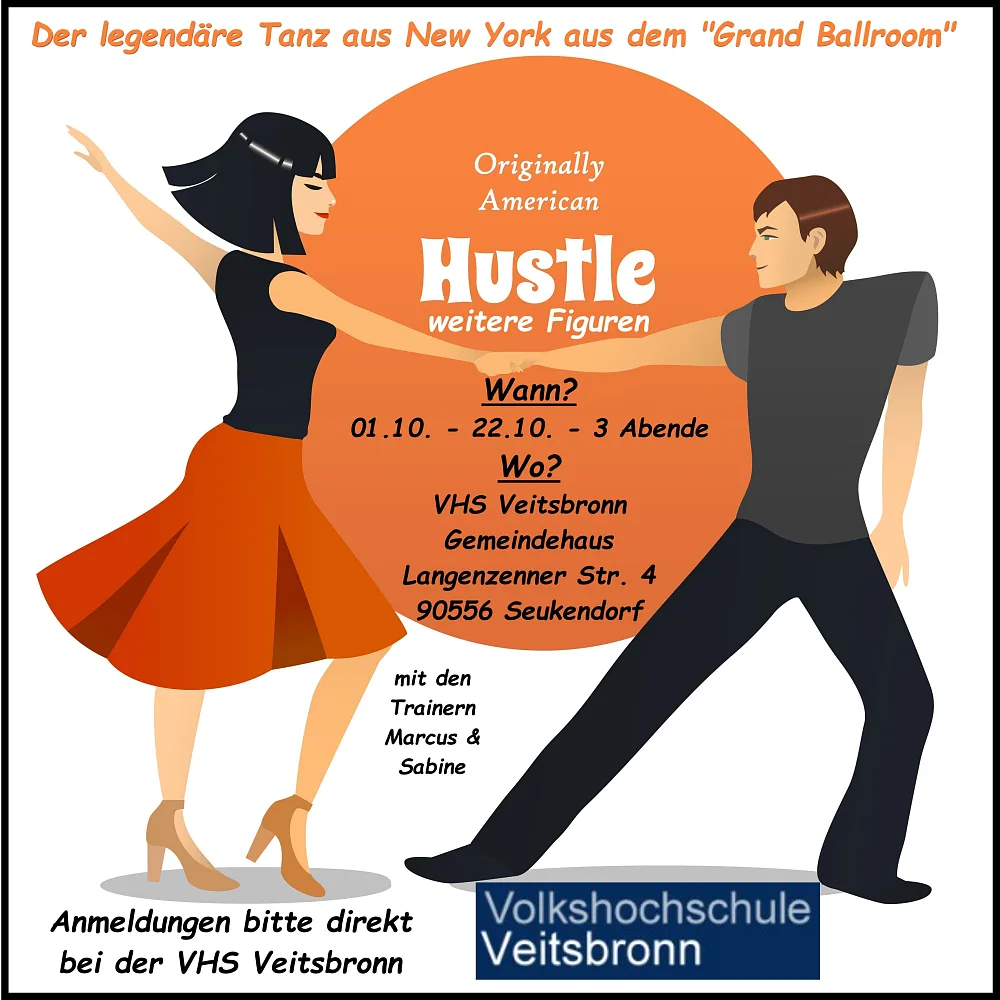 Location: VHS Veitsbronn - Seukendorf - Motto: Tanzkurs Discofox Hustle Style